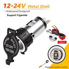 12V USB Car Cigarette Lighter Socket Power Charger Adapter Outlet Cable Fuse UK