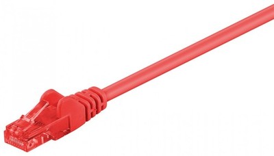 Goobay  CAT 6 Patchkabel, U/UTP, rot, CCA, 1,5 m