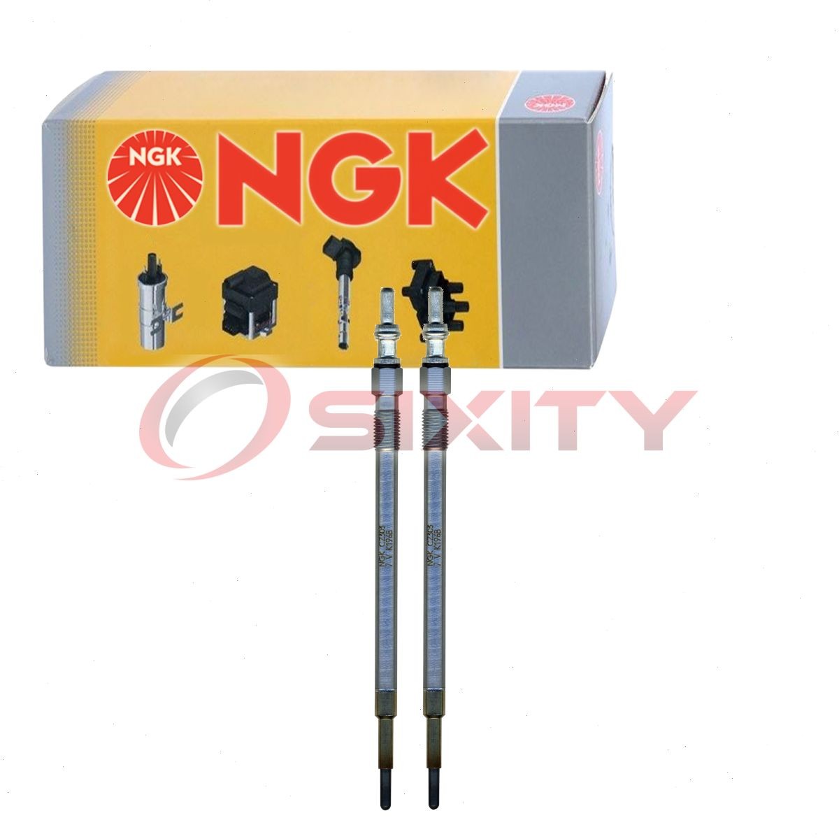 2 pc NGK 9970 CZ303 Glow Diesel Glow Plugs for A 001 159 66 01 Ignition wo