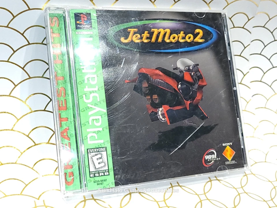 Jet Moto 2 (Sony PlayStation 1 PS1, 1997) Greatest Hits, CIB Complete, TESTED  - Image 3 of 4
