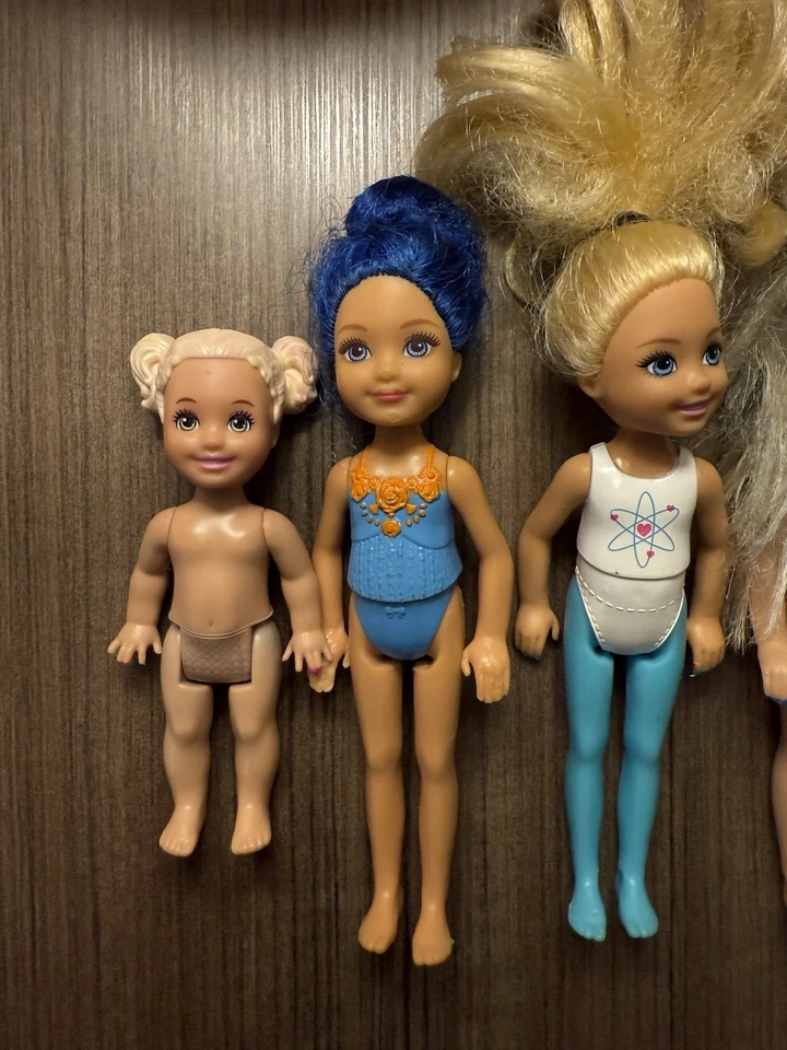 Lote de 5 bonecas Barbie Chelsea/Kelly Mattel 2015/2016 nuas - Imagem 3 de 4