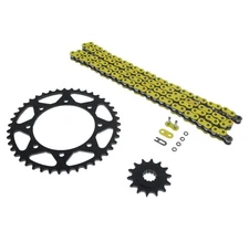 110L Yellow O Ring Chain & Sprocket Black 14/43 Kawasaki KL650 KLR650 1990-2014