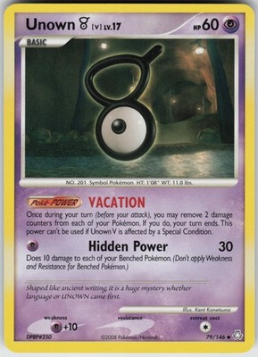 Pokemon TCG Unown (V) 79/146 Legends Awakened Uncommon card Normal