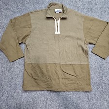 SK Sport Vintage Men X-large Brown Two-Tone 1/4 Zip Knit Pullover USA Made