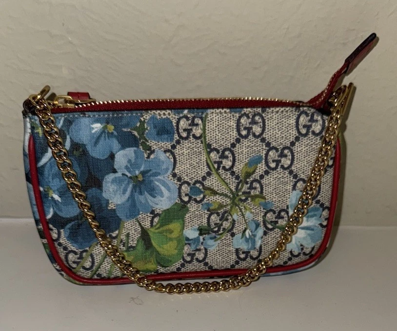 Bolso de Mano Gucci, GG Supreme Mini, Estampado Floral y Logo, 100% Auténtico, Impecable Foto 4 de 4