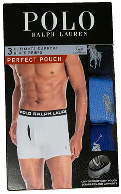 Polo Ralph Lauren Men's PERFECT POUCH (Large) Ultimate Support Boxer Briefs