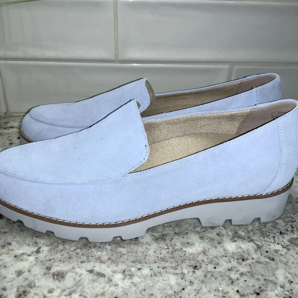 Mocassim feminino VIONIC KENSLEY CAMURÇA CHINELOS AZUL CLARO 9,5 - Imagem 4 de 4