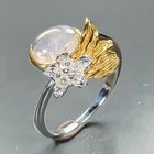 Fine Art ring Natural Moonstone Ring 925 Sterling Silver Size 6 /R473160