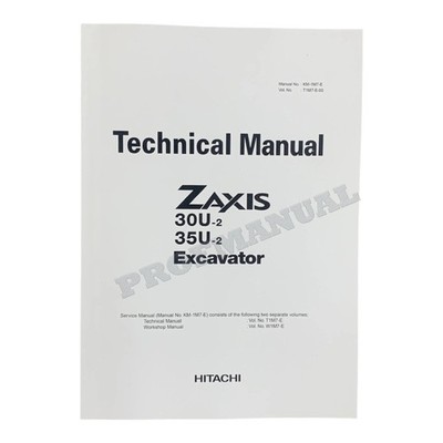 Hitachi ZX30U-2 ZX35U-2 Excavator Service Manual with Schemes | eBay