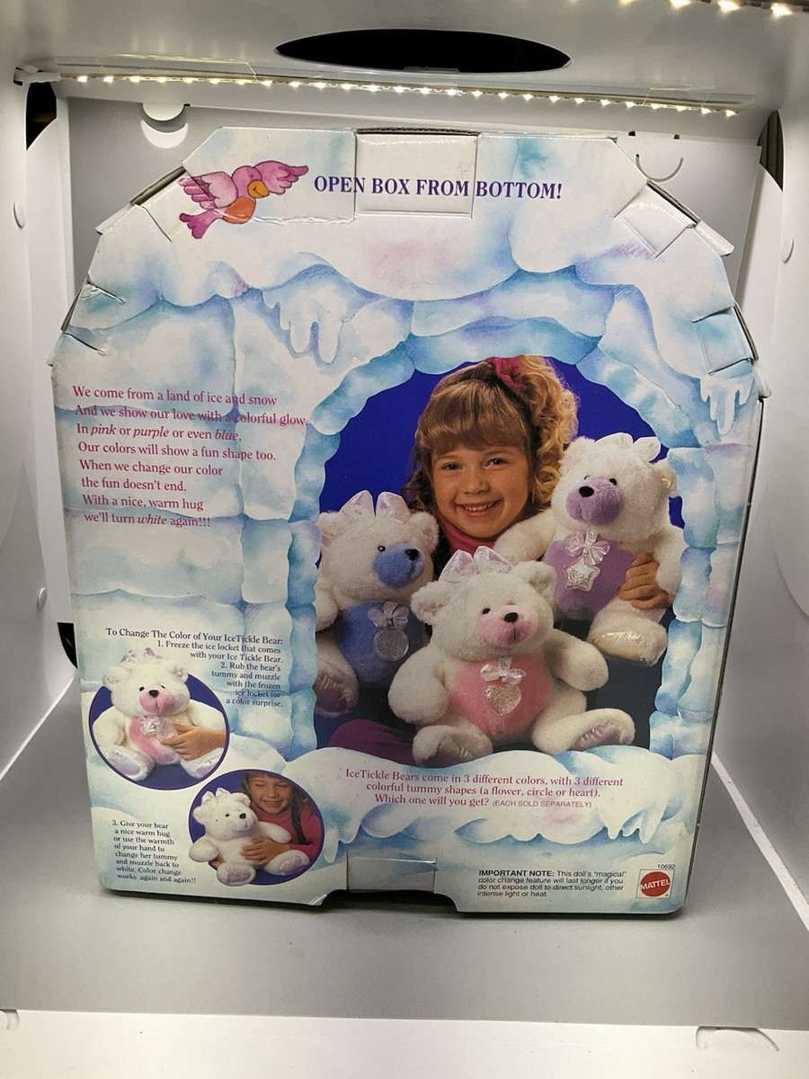 Buy RARE Mattel Ice Tickle Bear Plush 1993 90s Kid Toy Color
