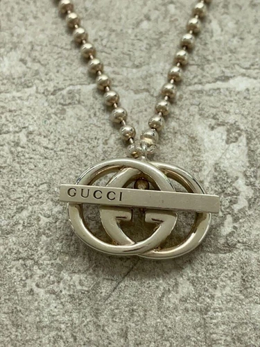 GUCCI COLLANA ARGENTO CON TOP UOMO 0309J8055