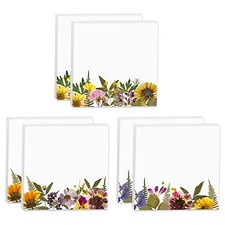 Wildflower Sticky Note Pads / 3" x 3" Botanical Sticky Notes/Set of 6 Pads / 