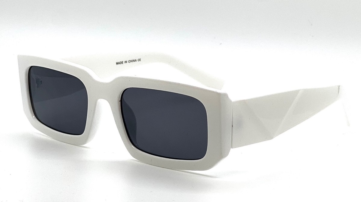 Occhiali Da Sole Rettangolari Neri Swift - Montatura Piccola, Tinta Sfumata UV400, Unisex
