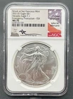 2021 (S) SILVER EAGLE T1 NGC MS70 MERCANTI FDI STRUCK AT SAN FRANCISCO EMERGENCY