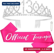 Silver Birthday Crown for Girls Birthday Decorations Birthday Gifts for Women an