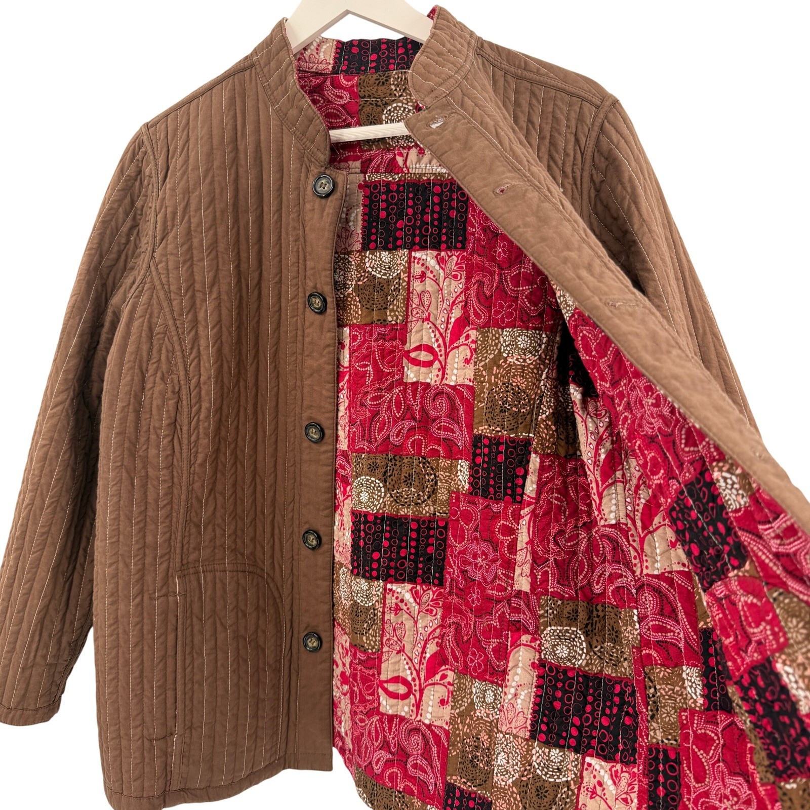 Reversible Handmade Quilted Patchwork Jacket | Bo… - image 2