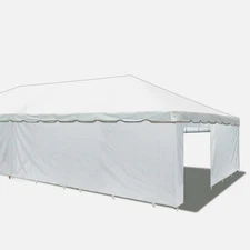 20x40 pole tent white vinyl in great shape with 4 sidewalls and poles