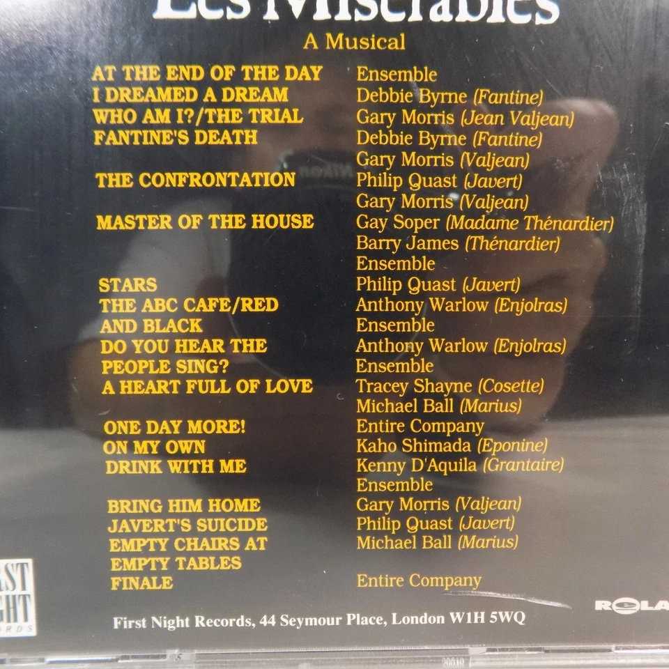 Les Misérables Highlights CD 1988 Grammy Award Winner Musical First Night - Image 3 of 4