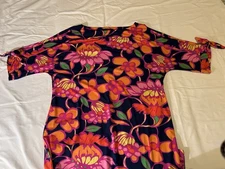 XL Trina by Trina Turk Vinet Mini Dress or Tunic tie sleeves Boat neck