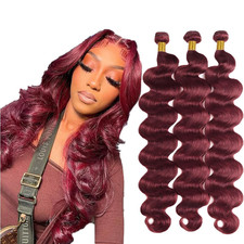  99J Burgundy Bundles Human Hair Body Wave Bundles Human Hair 22 24 26 Inch Bra