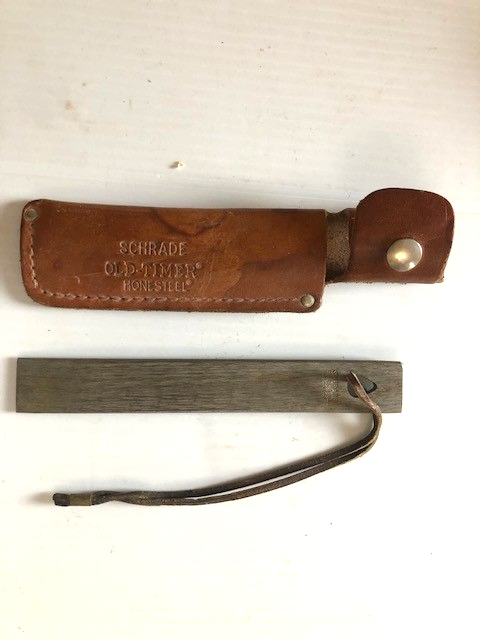 Vintage Schrade Old Timer Hone Honesteel Knife Sharpener and