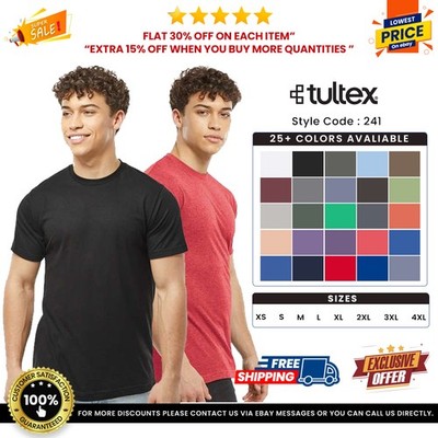 Tultex  241 Unisex 65% Polyester 35% USA Ringspun Cotton Poly-Rich T-Shirt