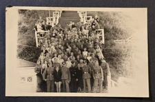WW2 German Wehrmacht W Panzer Tank Driver w Badge Military Photo Postcard RPPC