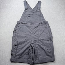 Duluth Trading Co Womens Heirloom Gardening Short Overalls Size Large Gray