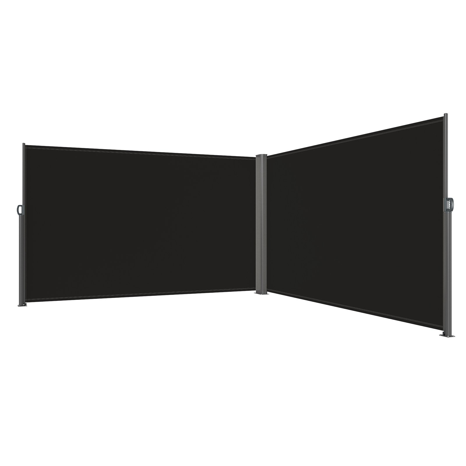 Retractable Side Awning, 71''x 236'' Aluminum Outdoor Privacy Screen, 280g Polye