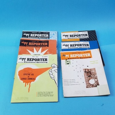 1962 PF Reporter Magazine Lot 6 Issues Electronic Servicing VTG TV Repair