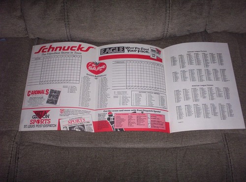 1995 St. Louis Cardinals VS Atlanta Braves Scorecard Unscored - Picture 4 of 4