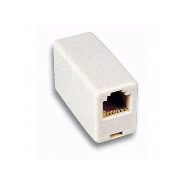 Accoppiatore per prolunga cavo telefonico RJ11 6P6C Pin to Pin F/F - Immagine 2 di 2