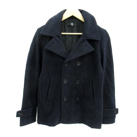 Cambio P-Coat Peacoat Short Length Plain Wool Navy Blue /Sy19 Mens