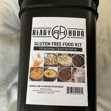 Ready Hour Gluten Free 120 Serving Emergency Food Bucket Drink, Rice, Beans, ++