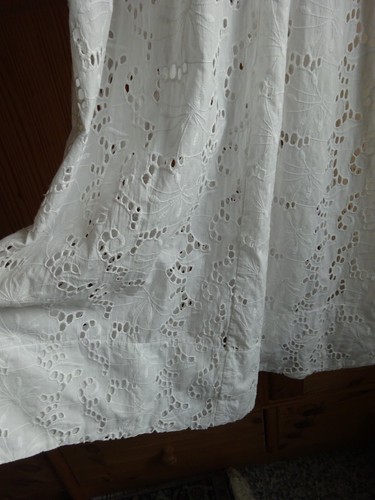 H&M BOHO Sommerkleid M L weiß Maxikleid Lochspitze Broderie Anglaise Baumwolle - Bild 3 von 10