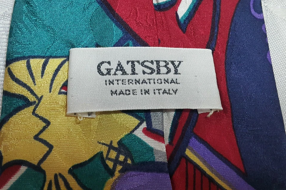 CABALLEROS ITALIA VINTAGE AUTÉNTICA MÚSICA GATSBY ARTE SEDA HOMBRE CORBATA CUELLO Foto 4 de 4