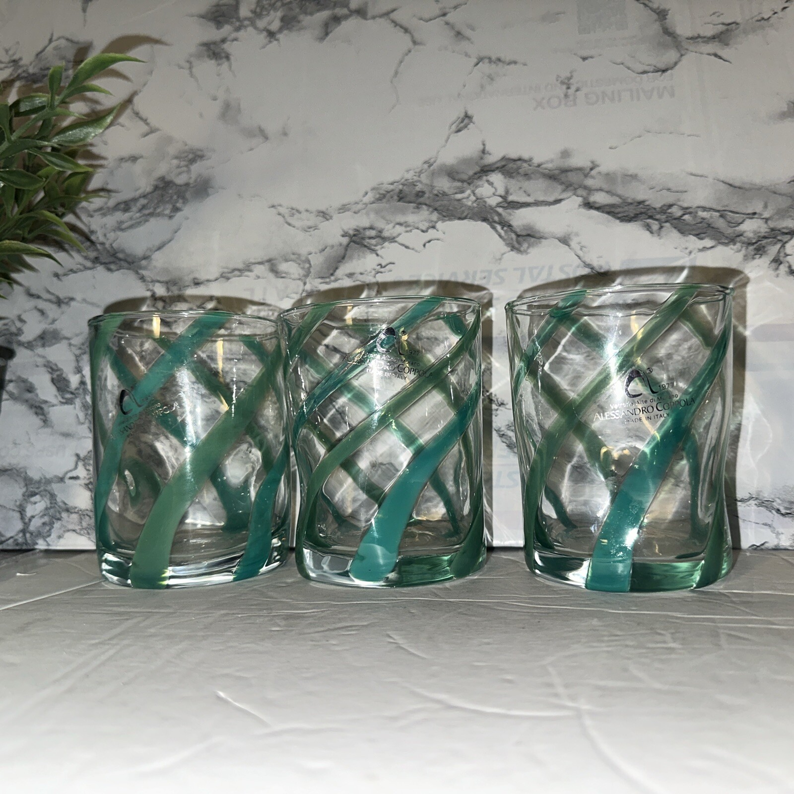 Alessandro Of Italy, Handmade Drinking Glasses 3/Double Old Fashion Murano