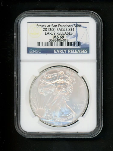 2013 (S) US American Silver Eagle Dollar $1 NGC MS 69 Early Releases