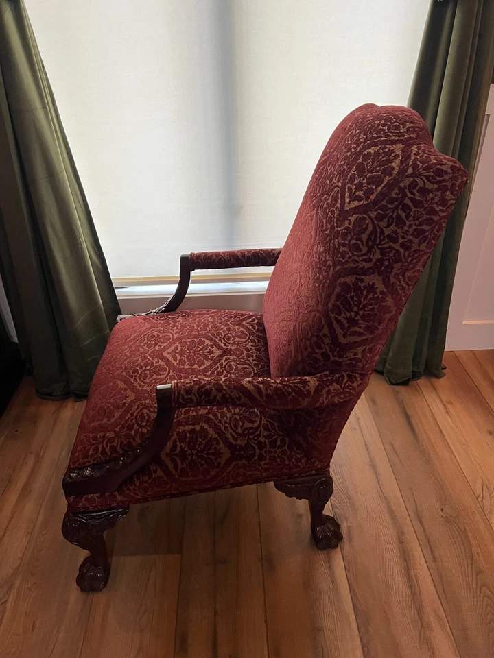 Un par de sillas georgianas de caoba colección histórica Henredon Natchez de 1990 Foto 2 de 4