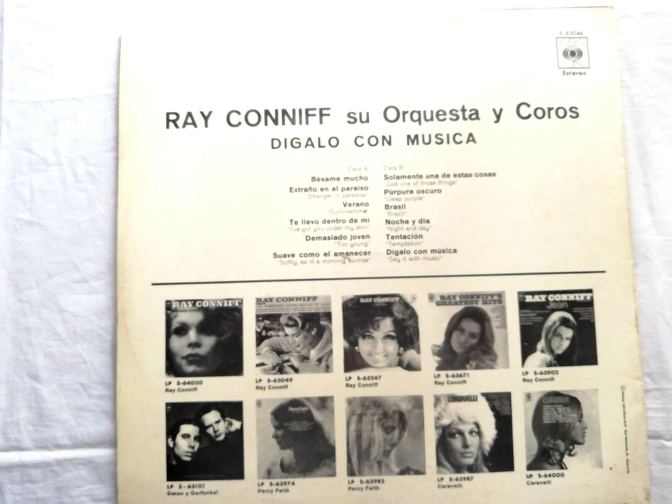 Ray Conniff His Orchestra And Chorus Say It with Music Disk Vinilocbs 1970 - Image 4 of 4