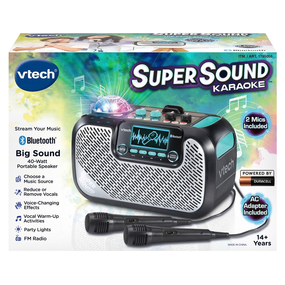 Vtech Supersound Karaoke Machine, Bluetooth, 40W Speaker, 2 Mic with