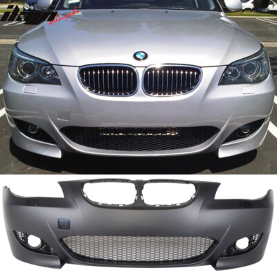 Fits 04-10 E60 E61 5-Series M5 Style Front Bumper Cover Conversion Fog Cover PP