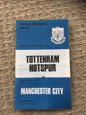 8th January 1972Tottenham H. v Manchester City Programme Rodney Marsh Chivers