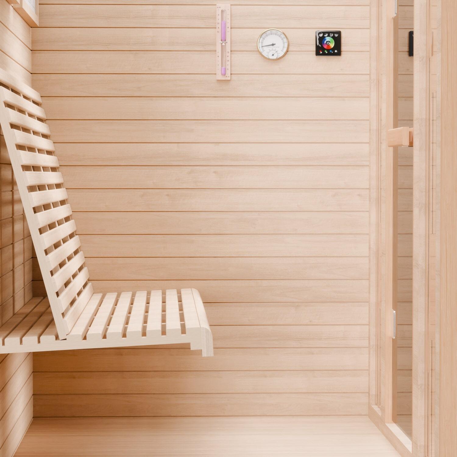 Dewello Finnische Traditionelle Sauna Komplettsauna Saunakabine Ecksauna Harvia