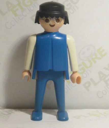 PLAYMOBIL PLAYFIGURE  Vintage Classic Style blue with white arms and glasses