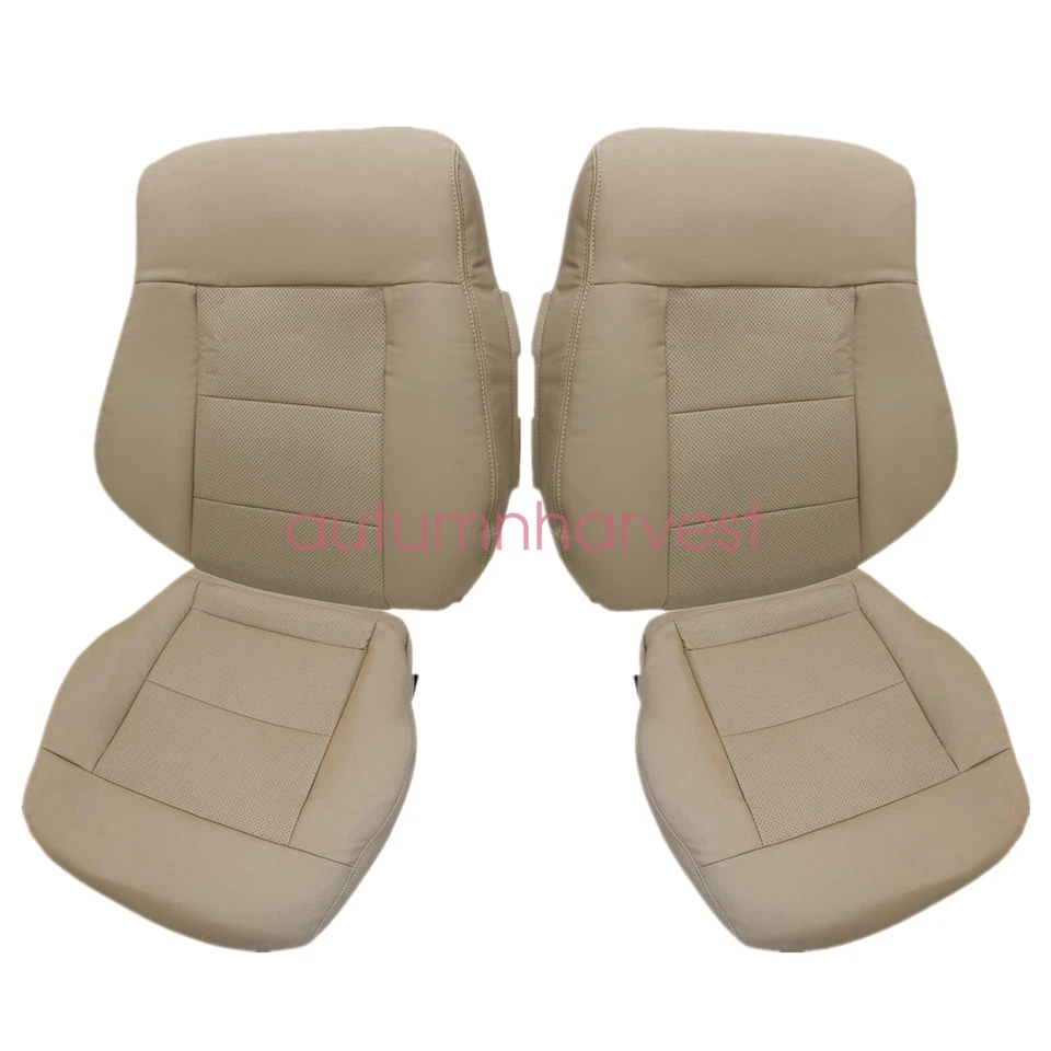 4PCS For 2010-2013 Mercedes Benz E250 E300 E350 Front Bottom Top Seat Cover Tan - Изображение 2 из 4