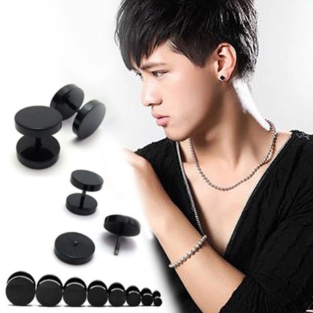 Black stud ear piercing deals