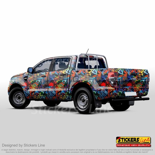 Pellicola stickers bomb Graffiti Car Wrapping auto moto marca Mactac ® M2 - Foto 3 di 8