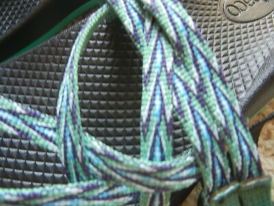 Chaco Women's Z/1 Sport Sandals Blue/green/purple pattern, 2 strap