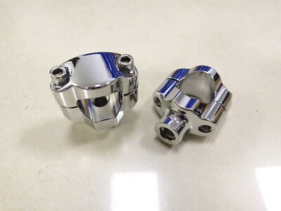 Chrome 1-1/2'' Tall Handlebar Risers For Harley 1-1/4'' Bar Softail Custom FXSTC